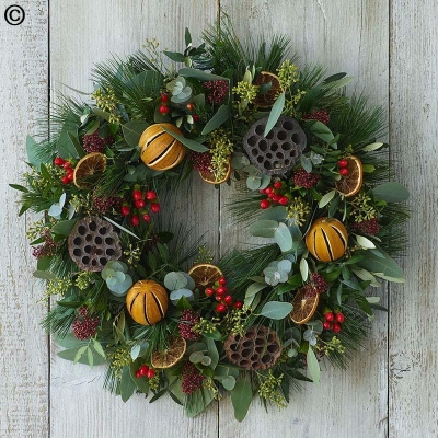 Contemporary Christmas Wreath